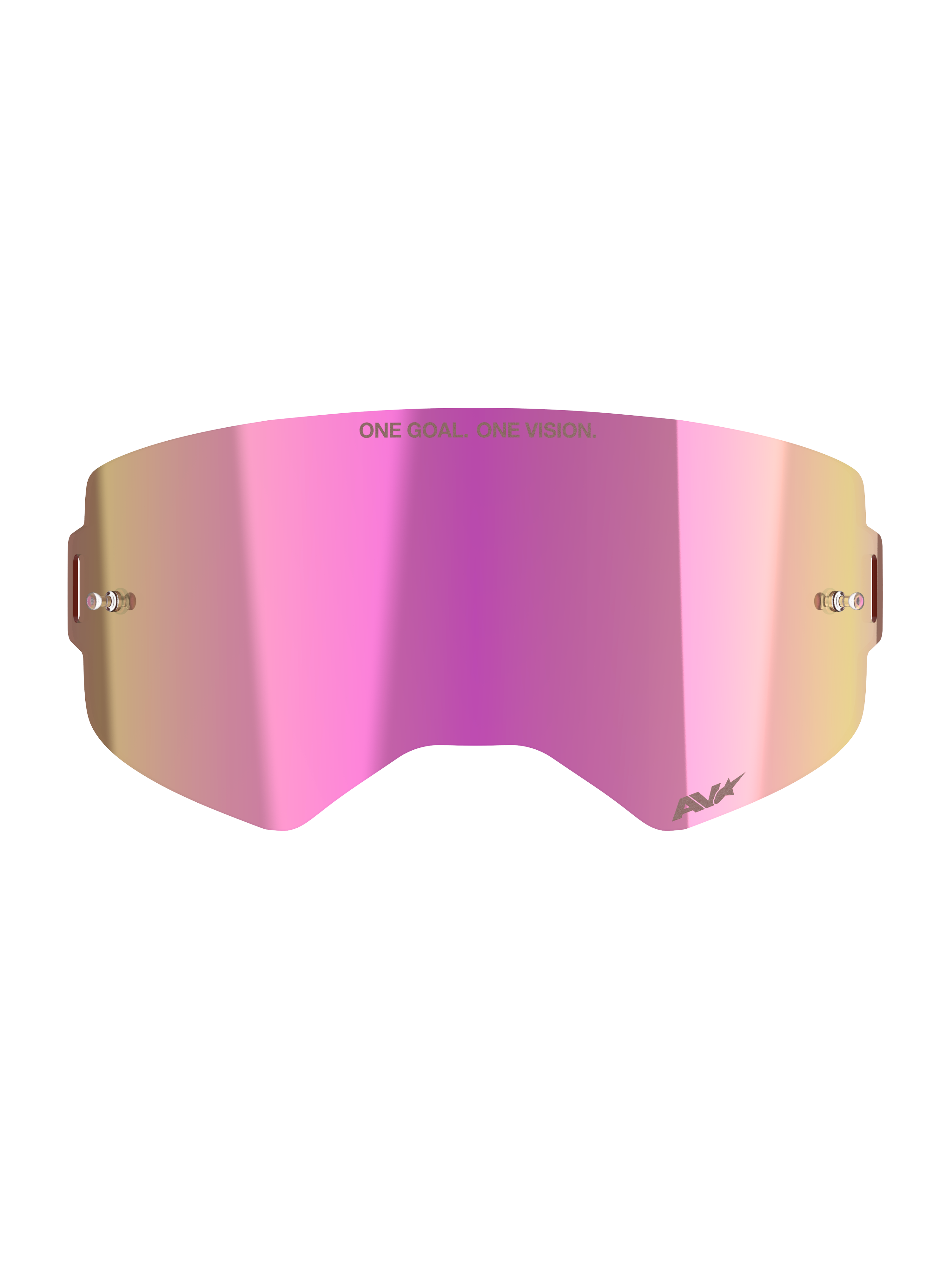 Alpinestars Supertech Mirror Pink Lens, roze spiegelglas voor motorcrossbril met tear-off bevestigingspunten.