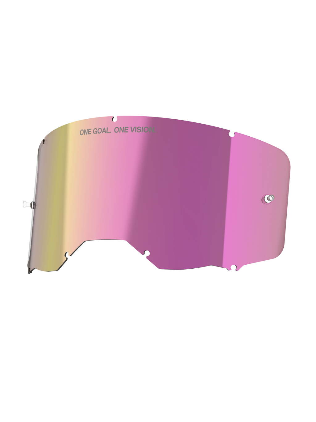Alpinestars Vision 8-5-3 Mirror Pink lens, roze gespiegelde vervanglens voor crossbril, schittering-verminderend, voor motocross en off-road, ONE GOAL. ONE VISION. branding.