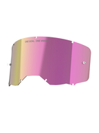 Alpinestars Vision 8-5-3 Mirror Pink lens, roze gespiegelde vervanglens voor crossbril, schittering-verminderend, voor motocross en off-road, ONE GOAL. ONE VISION. branding.