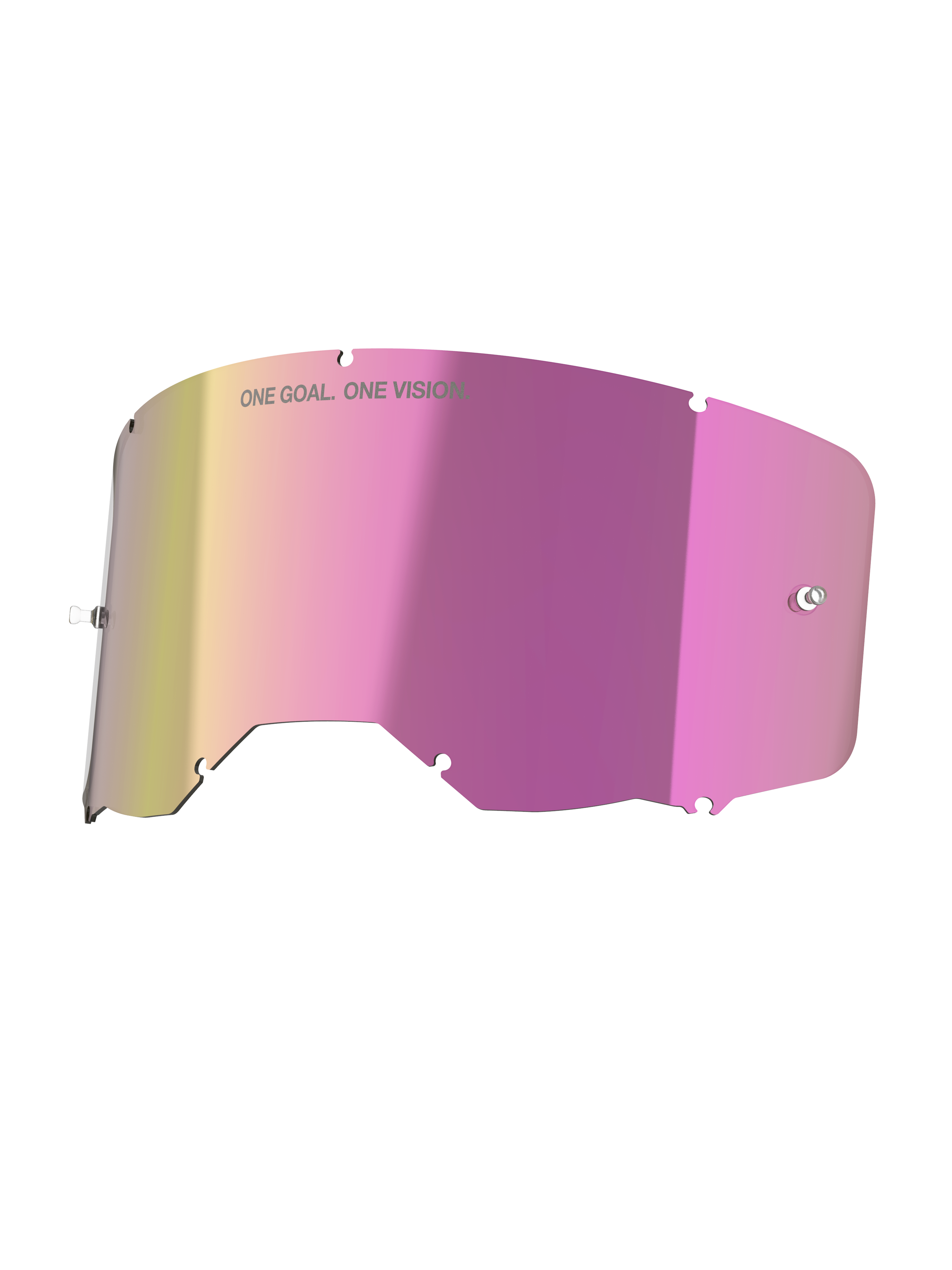 Alpinestars Vision 8-5-3 Mirror Pink lens, roze gespiegelde vervanglens voor crossbril, schittering-verminderend, voor motocross en off-road, ONE GOAL. ONE VISION. branding.