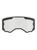 Alpinestars Vision 8-5-3 dubbele lens, transparante vervangingslens voor motorcrossbril, zwarte binnenafdichting met ventilatieopeningen aan de bovenzijde, tear-off-pinnen aan de zijkant, 'ONE GOAL ONE VISION' branding op de bovenrand, off-road race-accessoire