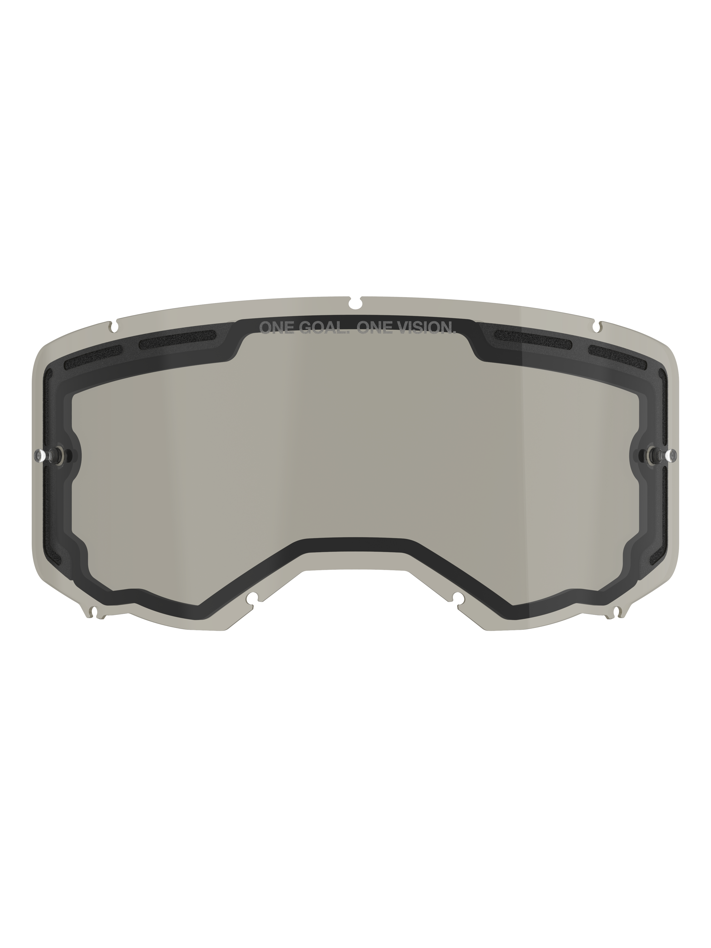 Alpinestars Vision 8-5-3 Dual Pane Lens, vervangende lens voor crossbril, rookgrijze tint, gebogen polycarbonaat met ventilatieopeningen en geïntegreerde tear-off posts, motorcross accessoire