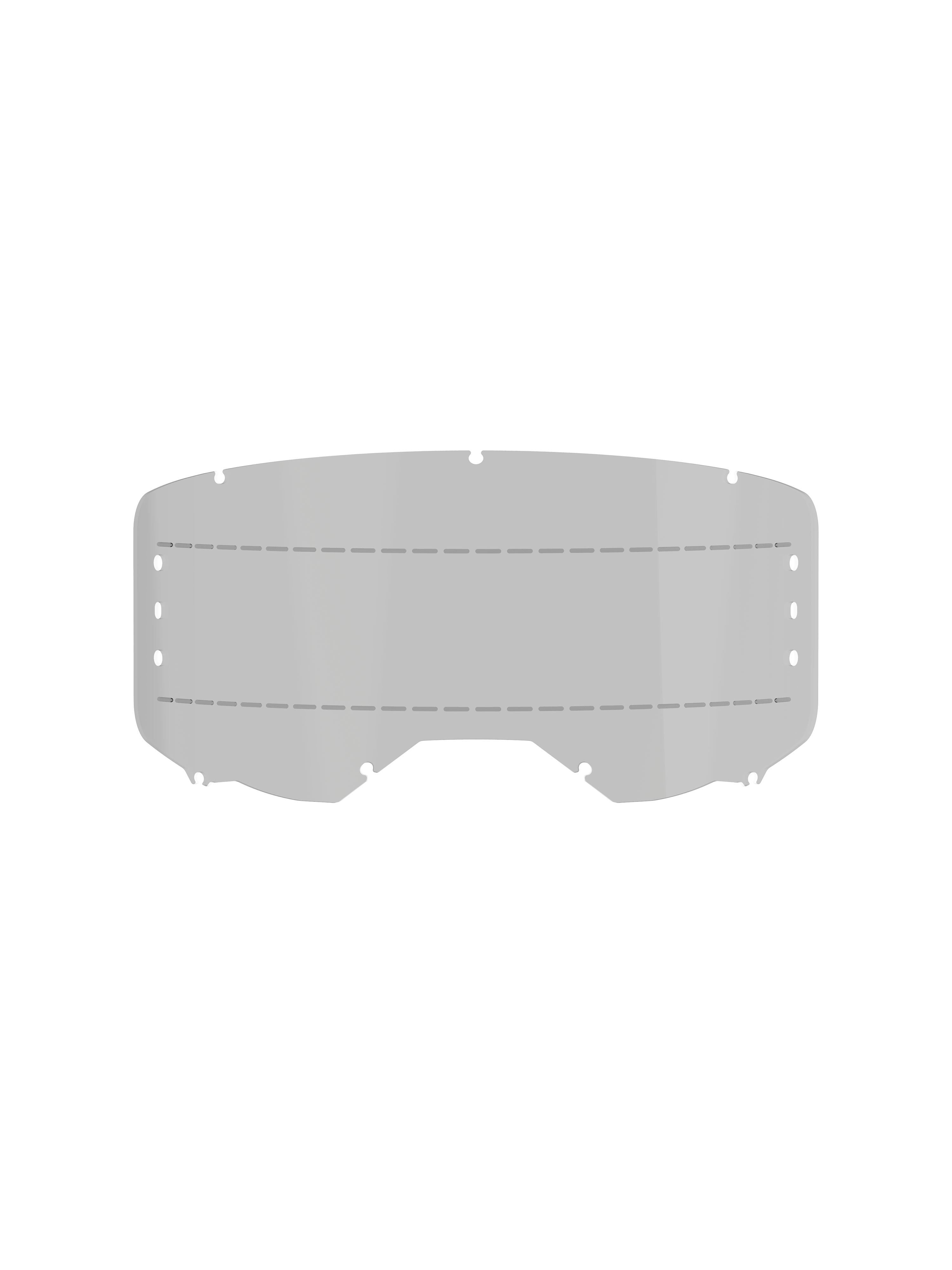 Alpinestars Vision 8-5-3 Roll Off Film, brilaccessoire, Smoke, gebogen polycarbonaat lens met siliconen glide lines, montagegaten voor roll-off canisters en anti-condens coating voor motorcross en off-road racing