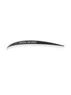 Alpinestars Vision 8-5-3 Roll Off Mud Strip, Motocross Goggle Accessory, Black and White, curved adhesive visor strip featuring "ONE GOAL. ONE VISION." branding, designed to divert water and mud over roll-off film
