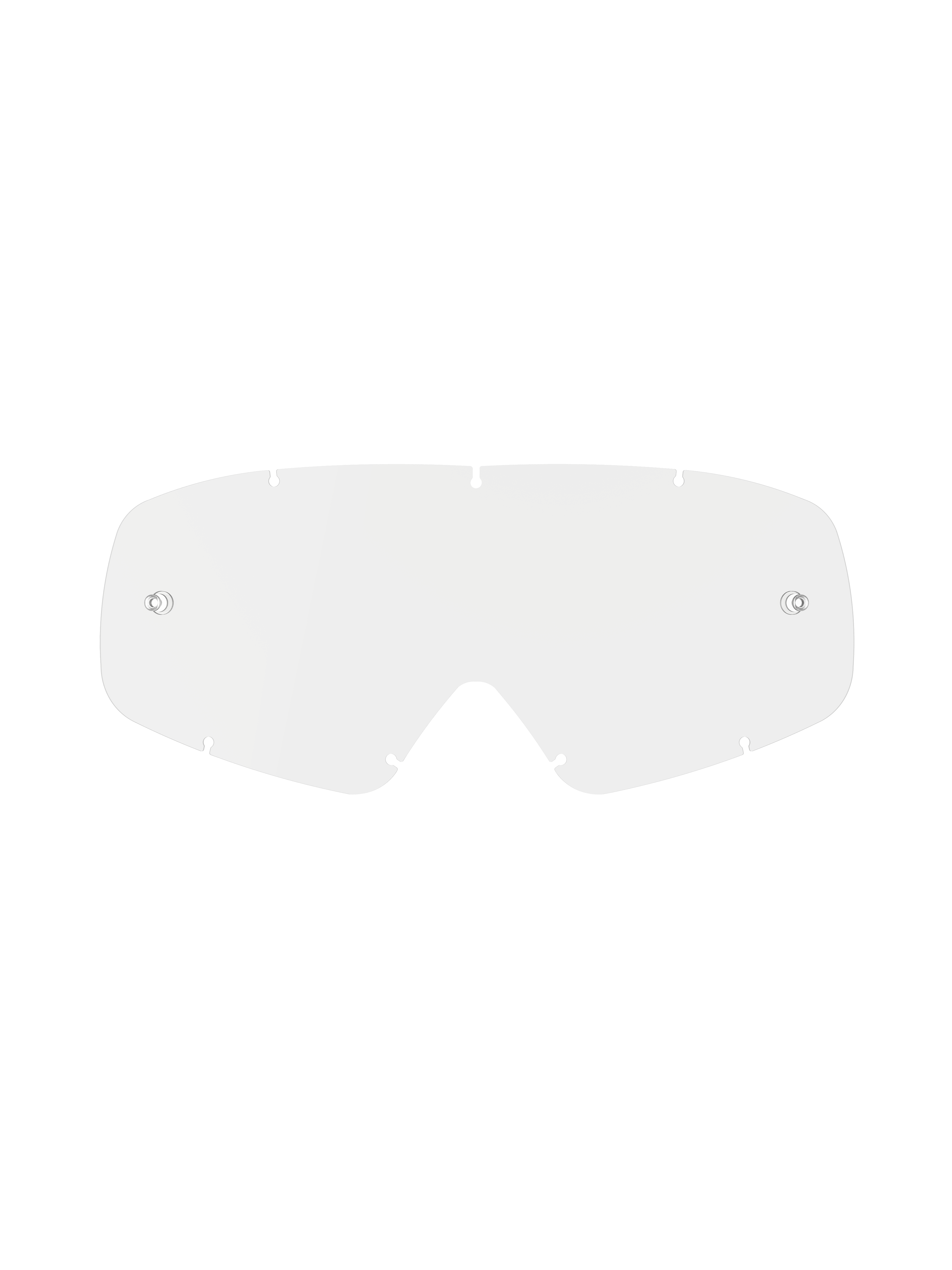 Alpinestars Vision Youth Lens, heldere vervangingslens voor crossbrillen, transparant polycarbonaat, voorzien van geïntegreerde tear-off posts en zeven sleutelgatvergrendelingen, anti-condens en dubbelwandig ontwerp voor jeugd motorcross