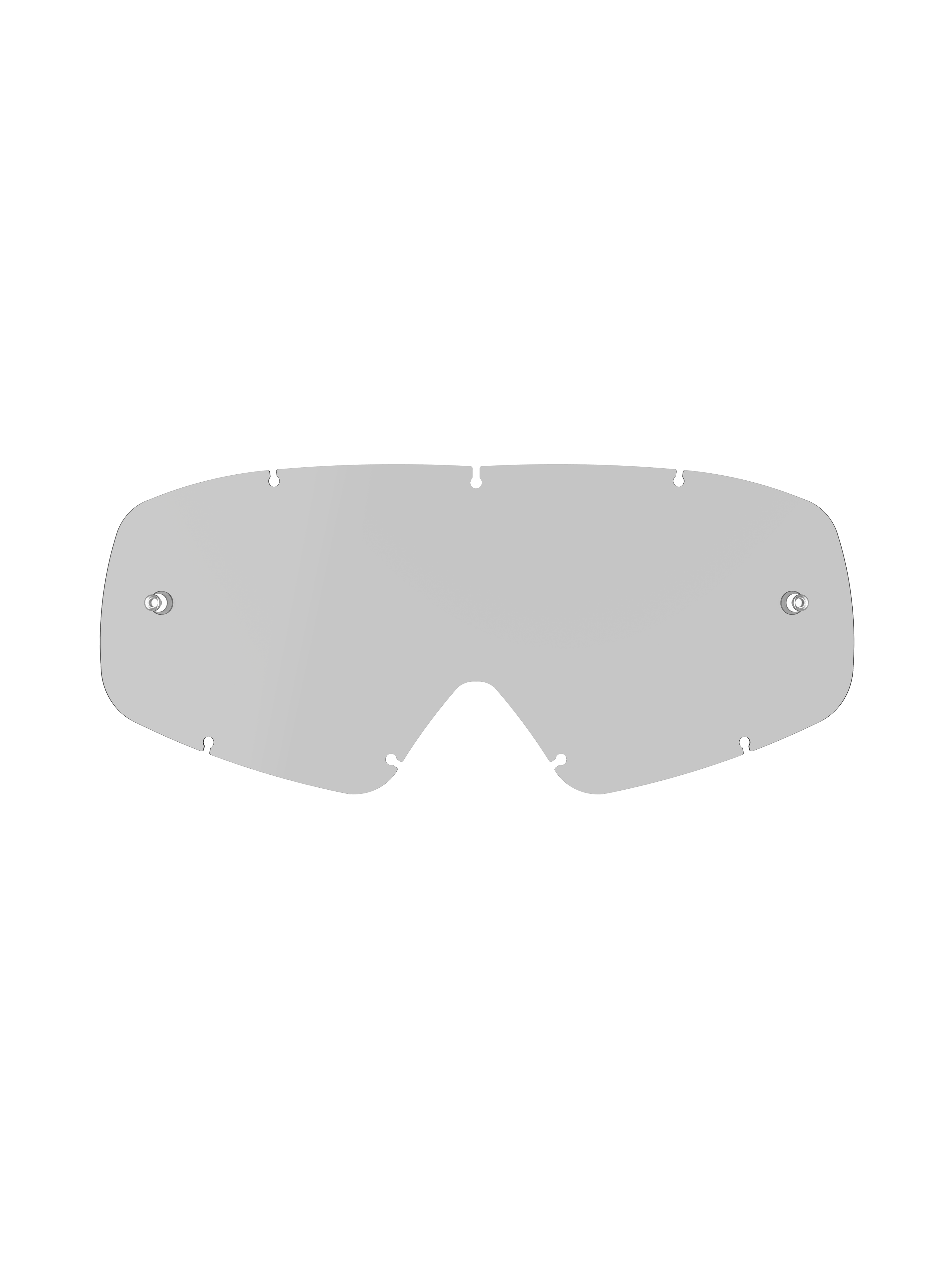 Alpinestars Vision Youth Smoke lens, Medium Smoke getinte vervangingslens voor jeugd motorcrossbrillen, gebogen polycarbonaat ontwerp met geïntegreerde tear-off posts en een zeven-punts sleutelgatvergrendelingssysteem.