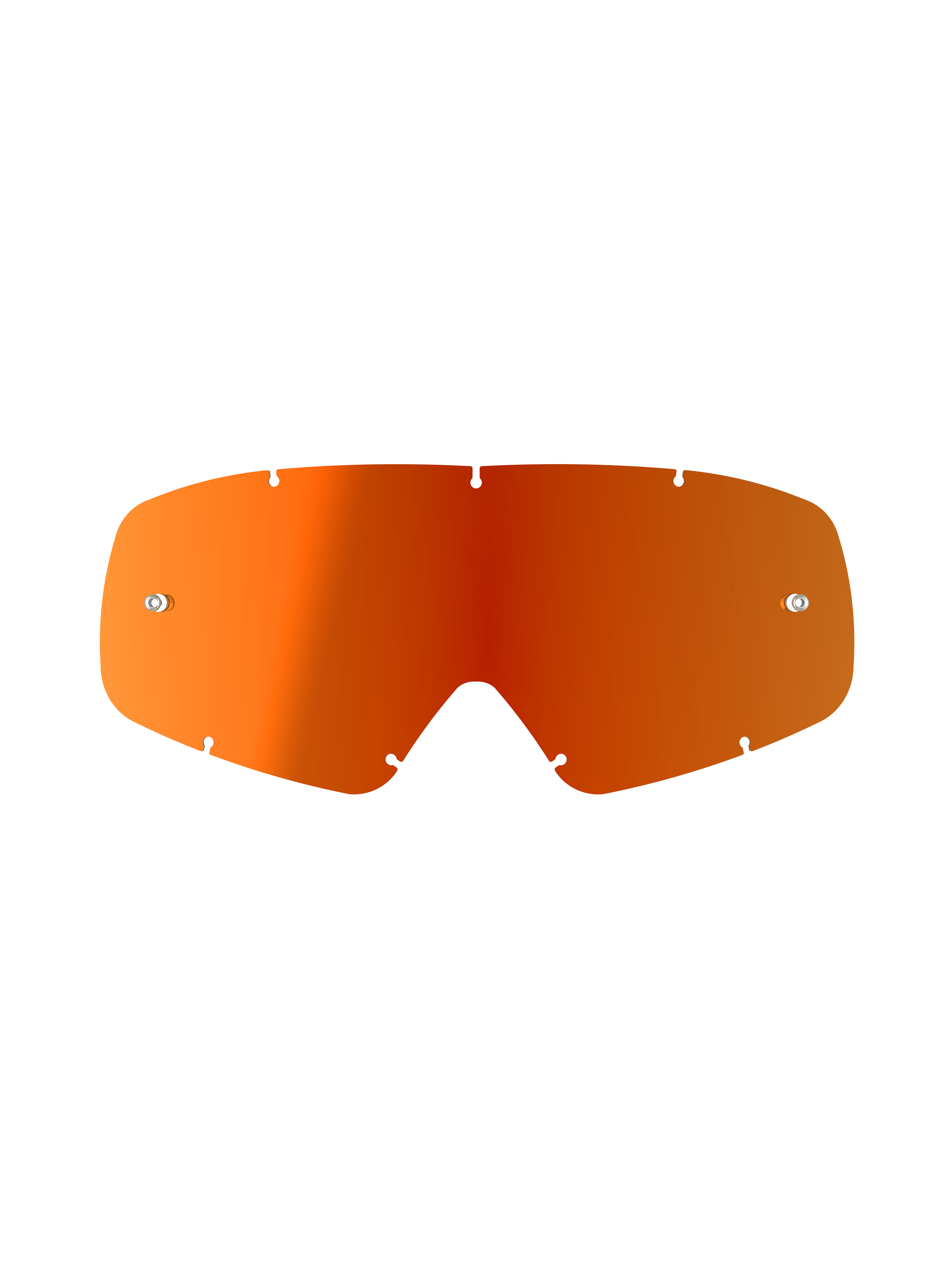Alpinestars Vision Youth Mirror Lens, vervangingsaccessoire voor motorcrossbrillen, Mirror Red met reflecterend oranje-rood kleurverloop, voorzien van geïntegreerde tear-off posts en zijmontage-inkepingen, gebogen polycarbonaat constructie voor off-road racing voor de jeugd.