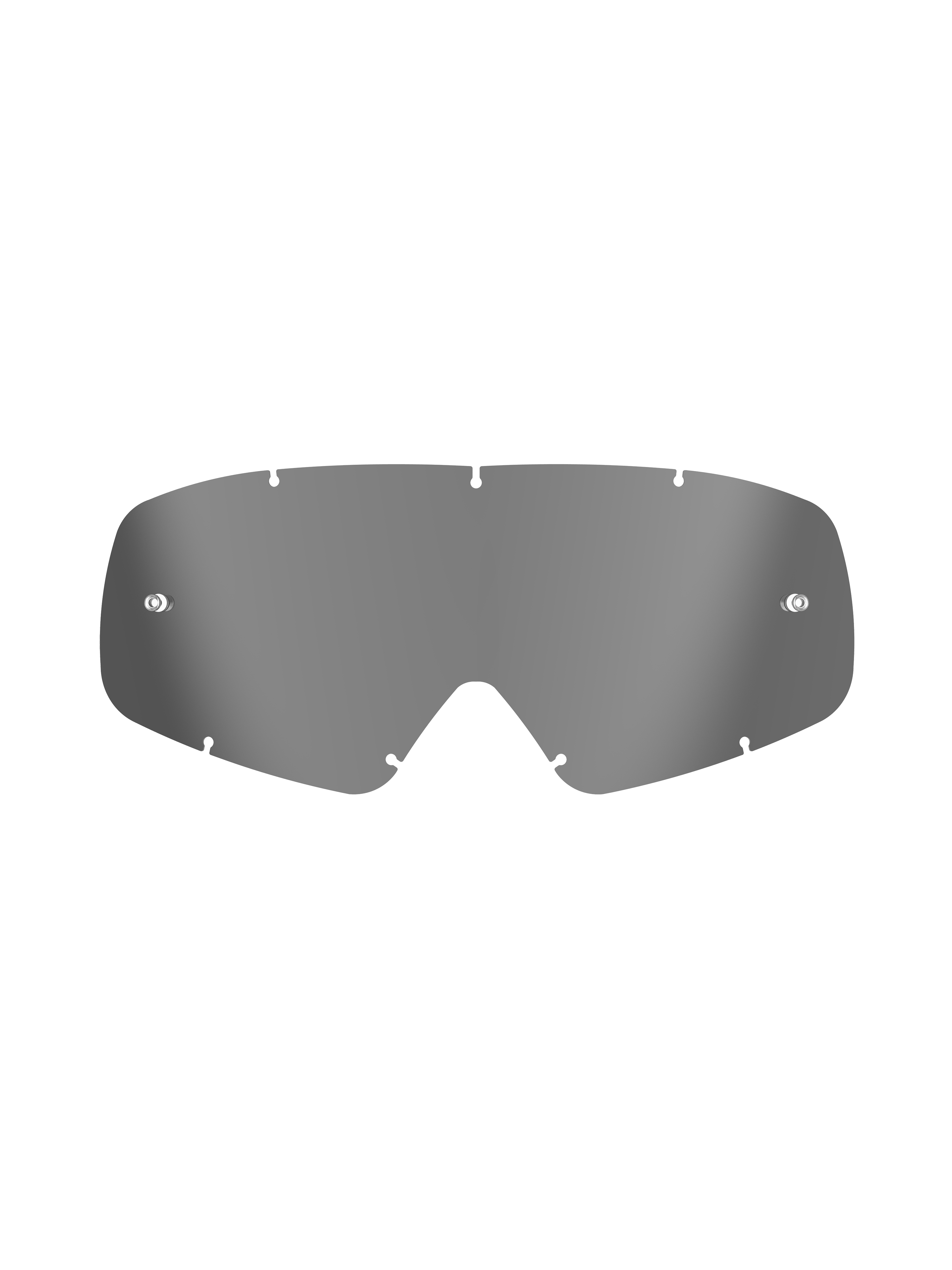 Alpinestars Vision Youth Mirror Lens, motorcrossbril vervangingslens, Mirror Silver, reflecterende grijze polycarbonaat lens met geïntegreerde tear-off posts en inkepingen voor bevestiging, ontworpen voor jeugd motorcrossbrillen