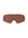 Alpinestars Vision Dual Pane Youth Lens, koperroze getinte vervangingslens voor crossbril, dubbellaagse constructie met zwarte afdichting, geïntegreerde tear-off pinnen, zeven sleutelgat-vergrendelingsinkepingen, gebogen polycarbonaat voor jeugd motorcross en off-road racing