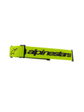 Alpinestars Supertech Goggles Strap, motorcross brilaccessoire, fel fluorescerend geel en zwart, voorzien van een opvallend Alpinestars-woordmerk en sterlogo, officiële vervangende band voor off-road racebrillen