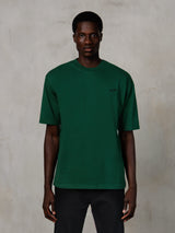 Alpinestars Essentials Ageless SS Tee, T-shirt met korte mouwen, dennengroen, met een klein zwart logo op de borst, relaxte pasvorm, casual lifestyle streetwear