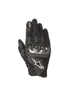 Alpinestars SMX-1 Air V2 handschoenen, zwarte herenmotorhandschoenen van leer en mesh met harde knokkelbescherming.