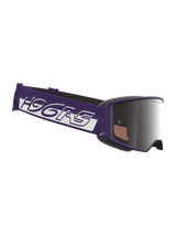 Limited Edition HUNTA96 XXV Supertech Vision Goggles, motorcrossbril, paars en wit, voorzien van een Silver Mirror-lens, brede paarse band met opvallende witte branding, strak paars frame, professionele oogbescherming voor off-road racing