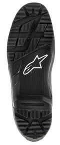 Alpinestars Tech 7 Enduro zool, vervangende rubberen buitenzool, zwart, voorzien van een wit sterlogo en een robuust profiel voor off-road grip, duurzaam reserveonderdeel voor motorcross- en enduro-laarzen