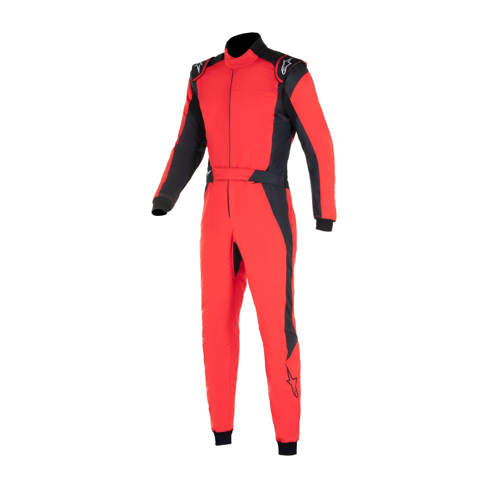 Alpinestars GP Pro Comp V2 Suit - FIA, men's auto racing suit, red and black, FIA certified, lightweight multi-layer construction with breathable aramidic base knit lining and silicone grip technology