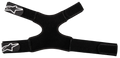 Alpinestars Fluid Dual Strap Kit, nekbeschermer banden, zwart, verstelbaar stoffen ontwerp met vier klittenbandsluitingen, witte Alpinestars ster-logo's op de uiteinden, accessoire voor veilige bevestiging van motorcross beschermingsuitrusting