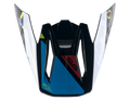Alpinestars S-M5 Action Visor, vervangingsonderdeel voor motorcrosshelm, zwart, cyaan en fluoriserend geel glanzend, met SM5-branding en sterlogo, klik-vast klep-ontwerp voor off-road rijden