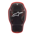 Alpinestars Nucleon KR-1 Cell i rugprotector, motor rugprotector insert, Transparant Smoke Rood, voorzien van een honingraat microstructuur celontwerp met een wit Alpinestars-logo in het midden, lichtgewicht en ergonomische bescherming.