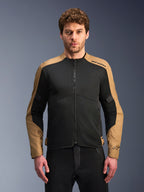 Alpinestars C-1 Air Jas, heren urban motorjas in zwart en zand met ademende mesh panelen voor touring in warm weer.