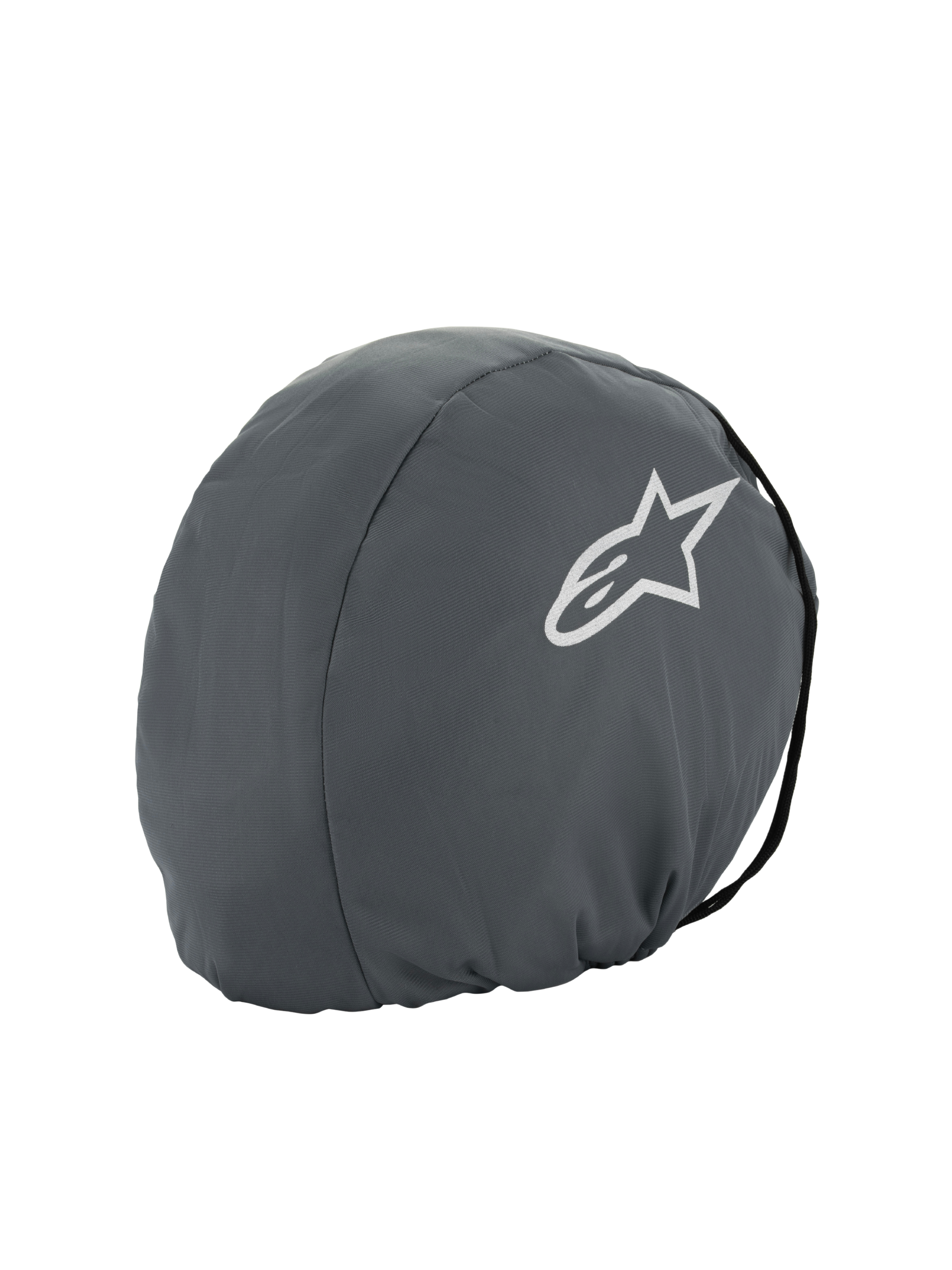 Alpinestars Supertech R10 Soft Bag, helmopbergtas, donkergrijs, wit Astars ster-logo, lichtgewicht textiele beschermhoes voor het transport van een motorhelm