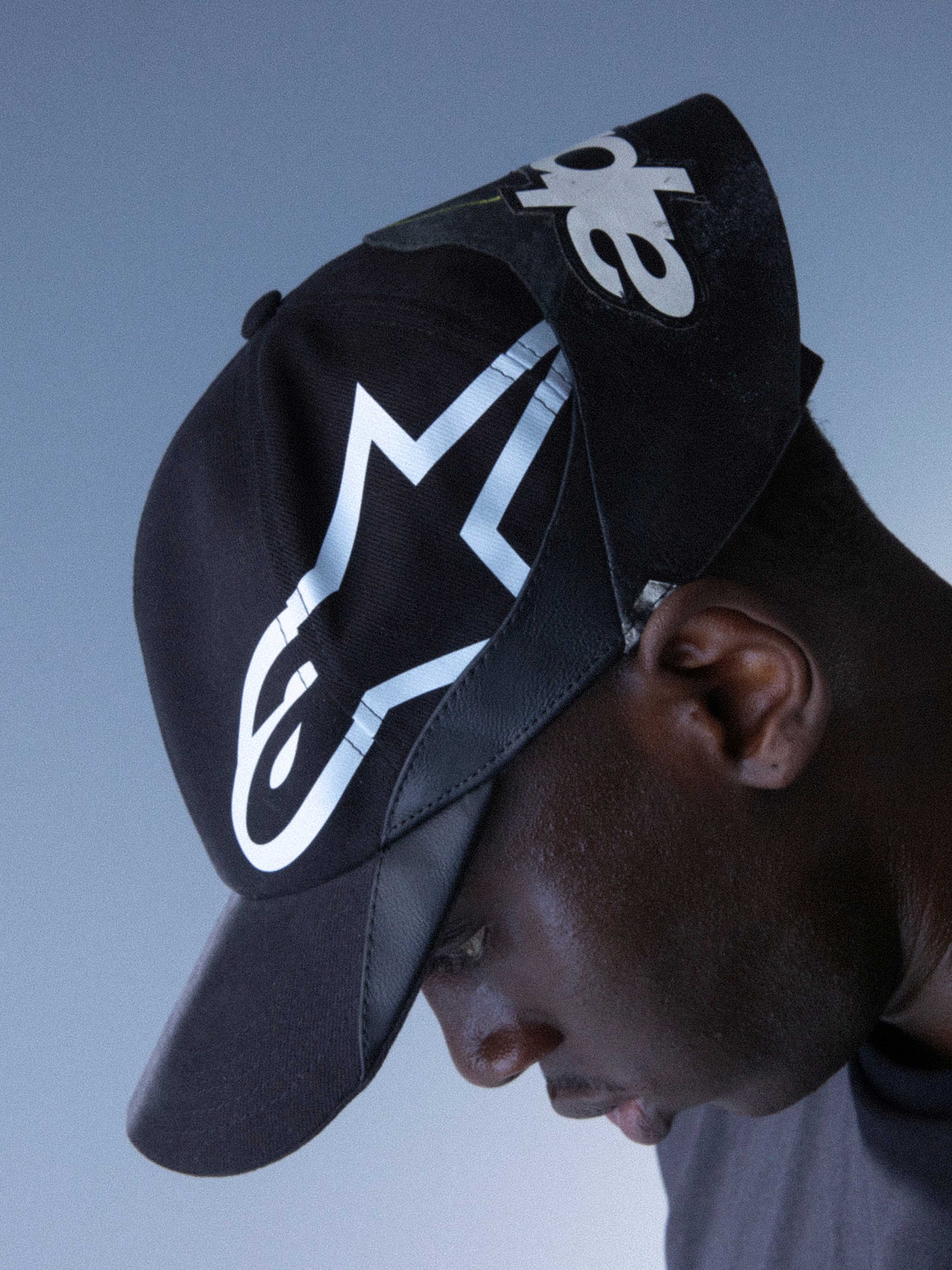 Alpinestars RSRV Resurgence Hat, Black Baseball Cap with White Logo, Curved Bill, Premium Streetwear Collection